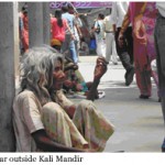 Beggar outside Kali Mandir Purani dilli