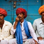 Rajasthani men with colorful turbans